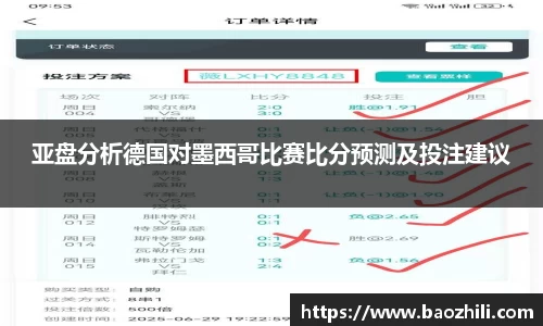 亚盘分析德国对墨西哥比赛比分预测及投注建议